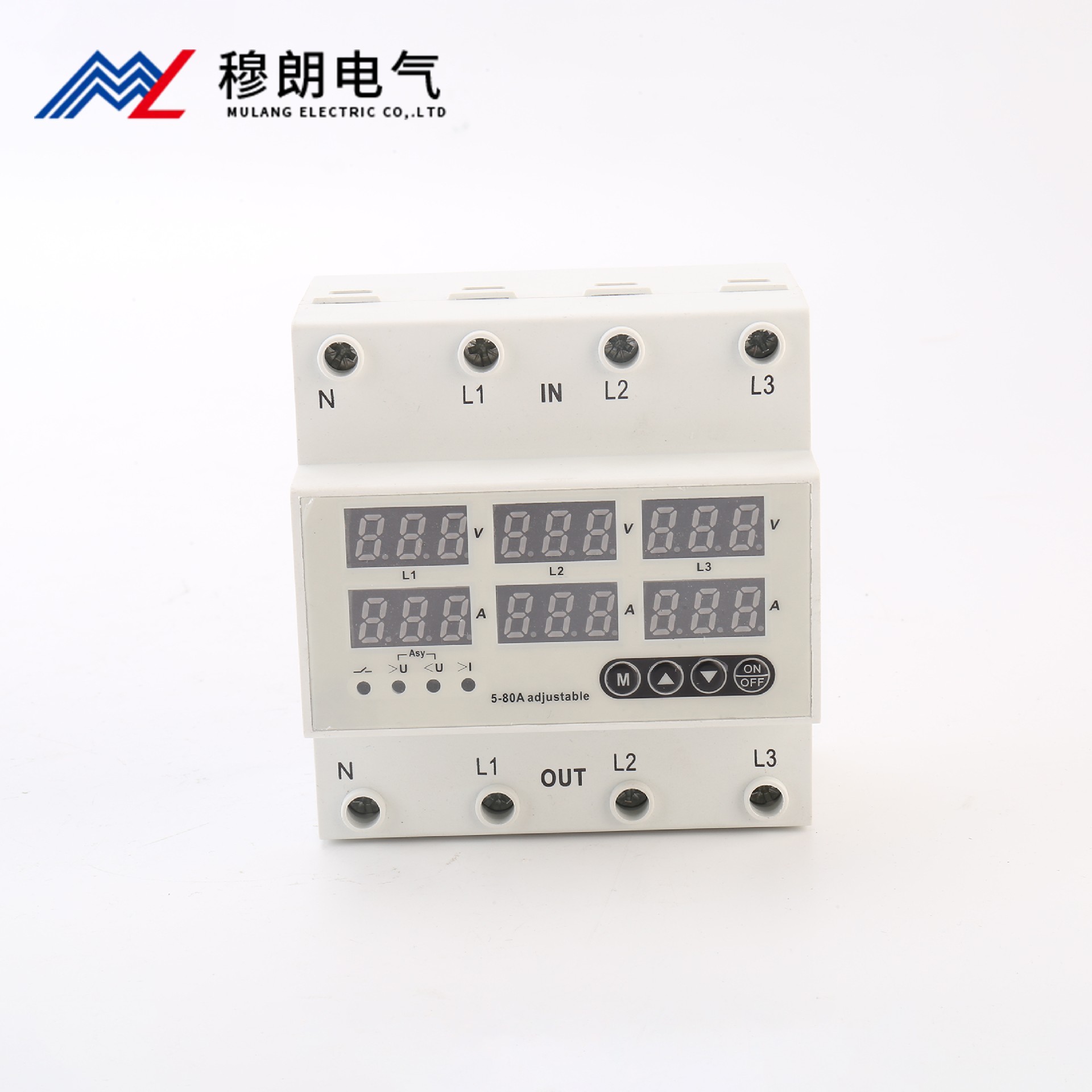 自復(fù)式過(guò)欠壓4P 40A雙顯